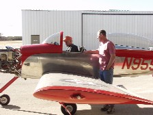 Jeff Bordelon helps with engine start..